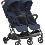 Inglesina Twin Sketch Passeggino Gemellare, Blu, Ultraleggero, Compatto, per Gemelli o Fratelli e Sorelle, Adatto fino a 15 kg per bambino