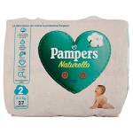 Pampers Acqua Pura, 27 Pannolini Contenenti Cotone e Materiali Naturali Derivanti dalle Piante, 0% Profumo, Taglia 2 (3-6 Kg)