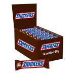 Snickers Barretta con Caramello e Arachidi Tostate Ricoperta al Cioccolato, 24 Barrette X50G (1200G), Gold, Vecchia versione