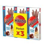 Mikado Cioccolato al Latte, Bastonicino Sottile e Croccante, Ricoperto di Gustoso Cioccolato al Latte, Pratico da mangiare e adatto per ogni occasione, 3x39g (3 Confezioni da 39g)