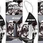 Areon liquido deodorante per auto appeso ciondolo in cristallo nero profumo di lunga durata Home 3D 5 ml multi pack – Set di 3