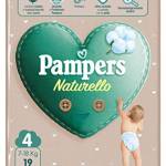 Pampers Acqua Pura, 19 Pannolini Contenenti Cotone e Materiali Naturali Derivanti dalle Piante, 0% Profumo, Taglia 4 (7-18 Kg)