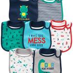 Simple Joys by Carter's 7-Pack Teething Bibs Novelty-Baby, Blu, Taglia Unica (Pacco da 7) Unisex-Bimbi 0-25