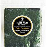 Alghe Nori Sushi | Testato in laboratorio | Corea del Sud | Grado superiore | 50 fogli 125 g | Richiudibile | Azienda Britannica