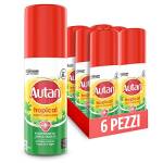 Autan Tropical Mini Spray Antizanzare Contro Zanzare Comuni, Tigre e Tropicali, Insetto Repellente Adatto ai Luoghi Tropicali, Formato Viaggio da 6 Unità (6 x 50ml)