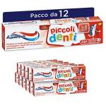 Aquafresh Piccoli Denti, Dentifricio per Bambini da 1 a 5 anni, Aiuta a pulire delicatamente e proteggere lo Smalto, Pacco da 12 x 50ml