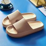 XKUN Pantofole Donna Spessa Piattaforma Bagno Bagno Pantofole per La Casa Donne Soft Sole Eva Slides Indoor Slifts Donna Sandali Estivi Antiscivolo Antiscivolo Flip Flop-Khaki,38-39