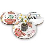 Eco-Decors | Biglietto d'auguri ecologico di Pasqua"Uovo" con semi di Margherita | Kit coltivazione pianta di Margherita | Originale regalo ecologico con messaggio animato con Realtà Aumentata.