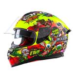 O'NEAL | Casco da moto | Enduro Adventure Street | Standard di sicurezza DOT e ECE 22.05, calotta ABS, visiera solare integrata | Casco Challenger | Adulto | Crank Neon Yellow | Taglia L