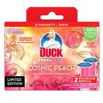 Duck Fresh Discs - 2 Ricariche da 6 Dischi Gel Igienizzanti WC, Fragranza Pesca e Orchidea, Confezione da 2 Applicatori e 12 dischetti