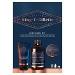 King C. Gillette Mini KIT DA VIAGGIO ESSENZIALE Per La CURA DELLA BARBA, CREMA IDRATANTE BARBA e VISO 30 ml + DETERGENTE BARBA e VISO 60 ml + BALSAMO BARBA delicato 25 ml