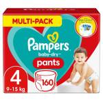 Pampers Baby-Dry Size 4, 160 Nappy Pantaloni, (9-15 kg / 8-14 kg), Easy-On per un massimo di 12 ore di traspirante secchezza, mensile Pack - imballaggio può variare