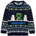 Minecraft Jumper Boys & Girls Creeper Lavorato a Maglia a Maniche Lunghe 11-12 Anni