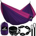 MalloMe Amaca da Campeggio da Viaggio Ultraleggera Impermeabile Con 2 Moschettoni Premium - Amaca da Giardino - Amache Camping 1 & 2 Posti Doppia, Hammock/Hamaca, Montagna e Camper Acccessori Utili