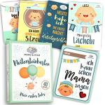 Momo&Stam - Biglietti miliari per bambini [40 pz.] - Biglietti miliari neutri per bambini, regalo per nascita, baby shower, gravidanza, biglietti mensili per bambini 1-12 mesi