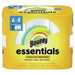 Bounty Essentials - Carta assorbente da cucina, con strappi personalizzati Select-A-Size, 6 rotoli grandi (come 8 rotoli normali)