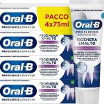 Oral-B Dentifricio Professional Rigenera Smalto Sbiancante Delicato. Confezione da 4 Dentifrici