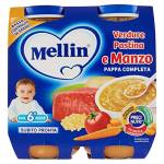 Mellin Pappa Completa Verdure Pastina e Manzo, Confezione da 2 x 250g