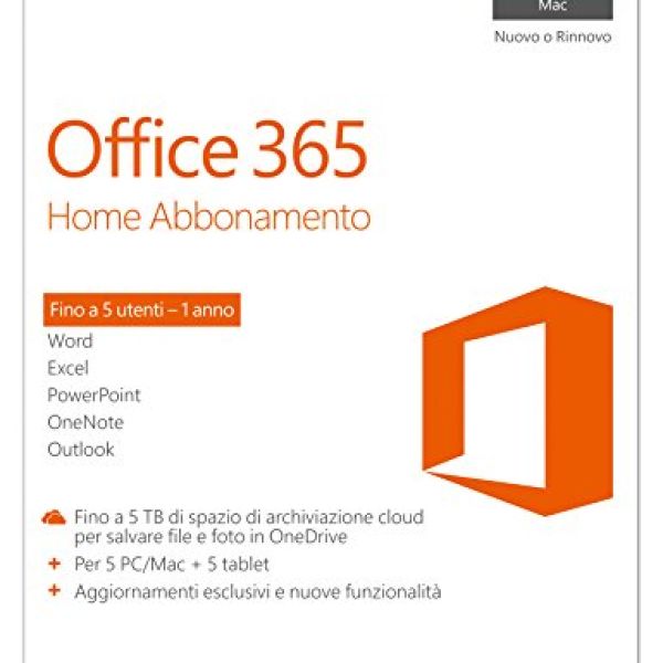 fino a 30% di sconto su microsoft office 365 home [5 pc / 1 anno] (versione 2016) e altri prodotti